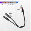 SCUARI Car Antenna Adapter,Antenna Adapter for Car Stereo,Car Accessories 1 Male to 2 Female Y Antenna Cable,Radio Antenna Extension,Car GPS Navigation System Antenna Extension Cable,Fits Most Cars view 2