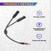 SCUARI Car Antenna Adapter,Antenna Adapter for Car Stereo,Car Accessories 1 Male to 2 Female Y Antenna Cable,Radio Antenna Extension,Car GPS Navigation System Antenna Extension Cable,Fits Most Cars view 4
