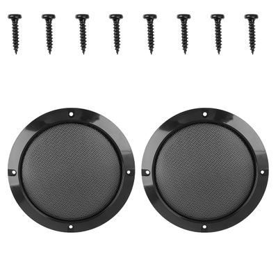 Edinstry Car 2pcs Car Speaker Grill Cover Mesh Protector Cover Woofer Subwoofer Grill 6inch Black