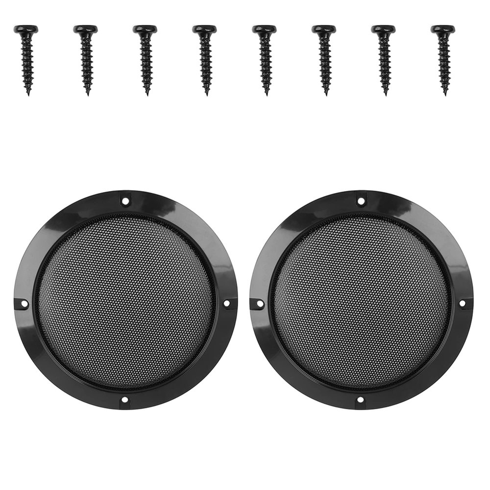 Edinstry Car 2pcs Car Speaker Grill Cover Mesh Protector Cover Woofer Subwoofer Grill 6inch Black