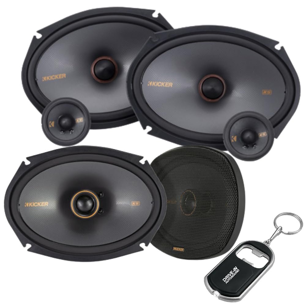 KICKER KS-Series 51KSS269 6"x9" Component Speakers and 51KSC6904 6"x9" Coaxial Speakers - High Power Handling