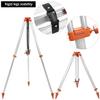 QWORK Universal Survey Tripod - Aluminum Heavy Duty Contractor Tripod with Quick Clamp,Transit Leveling Equipment, 5/8" x 11" Thread (Orange) view 2
