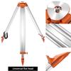 QWORK Universal Survey Tripod - Aluminum Heavy Duty Contractor Tripod with Quick Clamp,Transit Leveling Equipment, 5/8" x 11" Thread (Orange) view 3