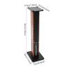 34in Speaker Stands, 2Pcs Universal Freestanding Speaker Stands Surround Sound Home Theater Floor Speaker Stands Floor Speaker Holder Hold up to 66lbs view 2