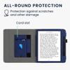 kwmobile Case Compatible with Kobo Sage - Cover Faux Nubuck Leather e-Reader Flip Case - Dark Blue view 4