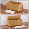 2Pack Large Cable Management Box, Handwoven Imitation Rattan Cord Organizer Wire Hider Box, Desk Cord Management to Hide Cords and Power Strips view 2