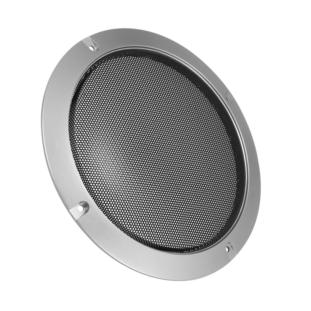 Edinstry Car 6.5 Speaker Car Auto Stereo Accessory Grille Cover Mesh Trim Round Subwoofer Grille Horn Protective Guard Silver Tone