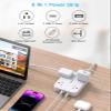 1 Ft Flat Plug Extension Cord, HANYCONY Power Strip with 4 USB Ports(2 USB C), 4 Widely Outlets Extender, Wall Mount, Desk Charging Station for Office, Travel and Cruise Ship Essentials view 2