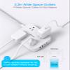 1 Ft Flat Plug Extension Cord, HANYCONY Power Strip with 4 USB Ports(2 USB C), 4 Widely Outlets Extender, Wall Mount, Desk Charging Station for Office, Travel and Cruise Ship Essentials view 3