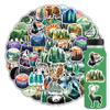 102PCS Forest Stickers,Adventure Aesthetic Outdoor Stickers for Boys Girls Teens Gifts Vinyl Waterproof Decor Supplies Forest Party Nature Decals for Water Bottles,Laptop view 1