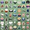 102PCS Forest Stickers,Adventure Aesthetic Outdoor Stickers for Boys Girls Teens Gifts Vinyl Waterproof Decor Supplies Forest Party Nature Decals for Water Bottles,Laptop view 2