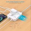Extension Cord 25 Ft, HANYCONY 1080J Surge Protector Power Strip Long Cord with 8 AC Outlets and 4 USB Ports (2 USB-C), Wall Mount, Desk Charging Station for Home Office College Dorm Room Essentials view 4