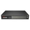 26-Port Full Gigabit PoE Fiber Switch, Port 1-16 can Support IEEE 802.3 af/at PoE Standard, 2*1000M Uplink SFP Ports Unmanaged PoE Switch view 1