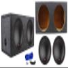 Audiosavings Bundle: (2) 5512-22 12" 800W Peak/400W RMS DVC 2-Ohm Car Subwoofers Bundle with Dual Sub Box Kit + Rockville RD12 Dual 12 1.25 cu.ft. Sealed Subwoofer Enclosure (4 Items) view 1
