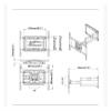 ZCERA SP2 TV Rocker arm Bracket Left and Right 90 Degree Rotation Angle 65-80 inches Super Long arm Telescopic Hanger view 3