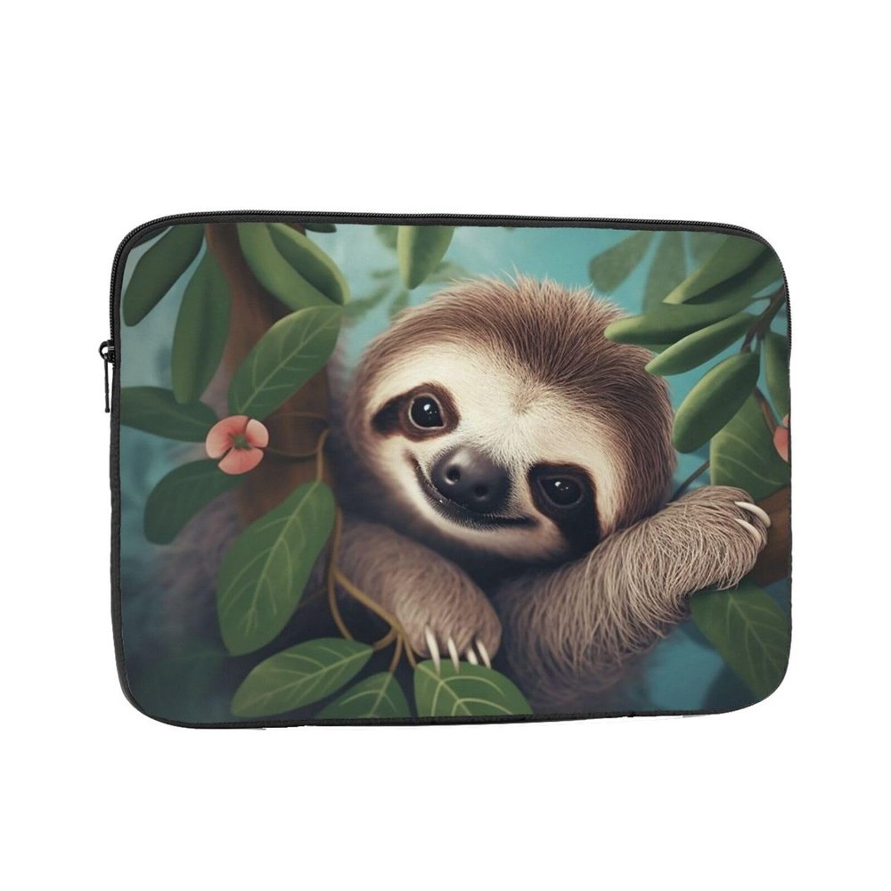 Cute Sloth Laptop Bag 12 inch Business Briefcase Gifts for Men Women Water Resistant Laptop Sleeve Carry On Laptop Case Shockproof Protective Computer Bag Notebook Case