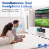 Premium Bluetooth 5.4 Transmitter, Airplane Wireless Adapter, Supports 2 AirPods/Headphones, Bluetooth Transmitter for TV, Airplane, Gym, with aptX Adaptive & Low Latency view 3