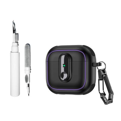 [3 in 1] SKPY Case Compatible with AirPods 4 with Active Noise Cancellation with Keychain, Shockproof Lock Design Case Compatible with Magsafe with Cleaning Kit for Men Women