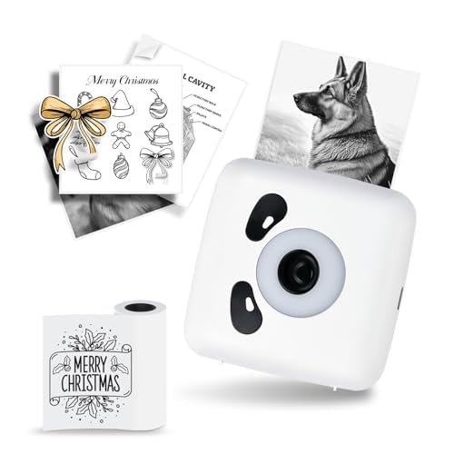BORN4SHIP Mini Sticker Printer - Print Pods Mini Printer, 300Dpi Portable Sticker Maker for Kids Scrapbook/DIY/Journal/Travel/Photo, Compatible with iOS&Android