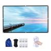 Simple Bar Wall Mounted HD Projection Screen, Foldable Non Crease White Projector Curtain Projection Screen, Support Double Sided Projection, Indoor Outdoor Projection Screen Moive Screen(200 inch,16: view 1