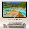 Simple Bar Wall Mounted HD Projection Screen, Foldable Non Crease White Projector Curtain Projection Screen, Support Double Sided Projection, Indoor Outdoor Projection Screen Moive Screen(200 inch,16: view 2