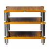 3 Tiers Solid Wood Audio Rack AV Shelf with Media Storage Shelves for Speaker Amplifier TV Stand (Wood Color-60 * 70 * 48cm) view 1