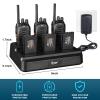 TIDRADIO Walkie Talkies Long Range Two Way Radios with 6-Way Multi Unit Charger, Acoustic Tube Headset & Mic, Hands Free VOX, Frequency Copy, Flashlight for Adults School Church Camping- TD-V2, 6 Pack view 3