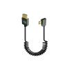 Portable Lightweight 8K UHD Cable M/i/ni -HD M;ic/ro -HD Stretch Spring Curl Flexible HD2.1 Cord Compatible with The PC Tablet Camera Monitor HDTV(HD to MiniHD Left) view 1