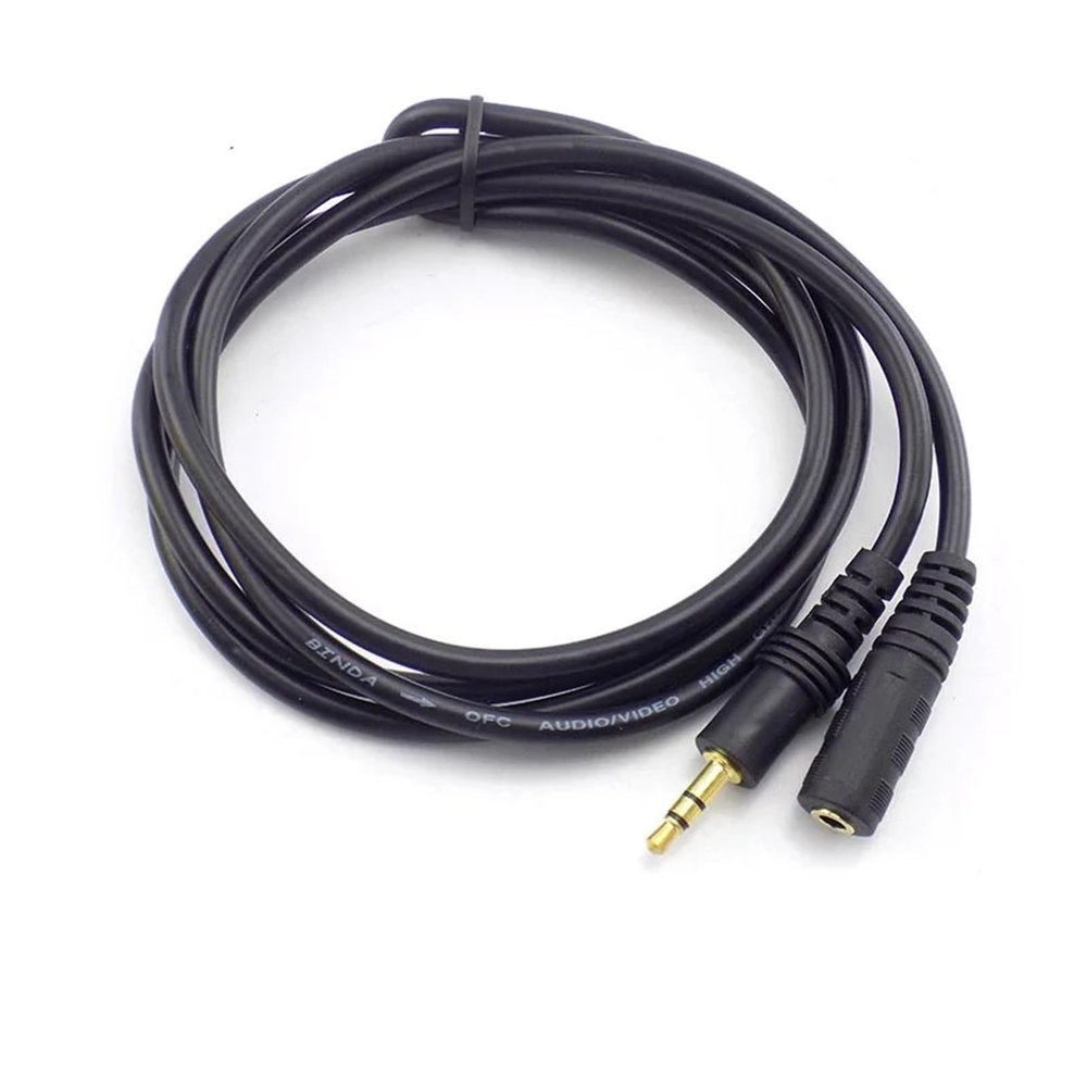 1.5/3/5/10M 3.5mm Stereo Male to Male Jack Male to Female Audio Aux Extension Cable Cord Compatible with The Computer MP3/MP4 L19(Male to Female,1.5m)