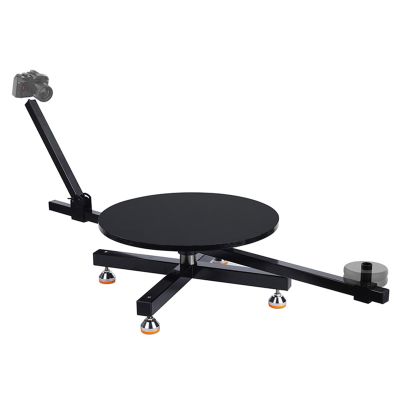 360 Rotating Camera Slider, Video Camera Rotating Platform Rig, Easy to Adjust The Camera Position, for Commercial Video, Food Shooting, Product Photography