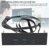 5.25 Inch Front Panel USB Hub, Internal USB Hub with 5Gbps USB A and 20Gbps Type C Header, 19 Pin Optical Drive Extension Panel, for PC Computer view 2