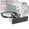 5.25 Inch Front Panel USB Hub, Internal USB Hub with 5Gbps USB A and 20Gbps Type C Header, 19 Pin Optical Drive Extension Panel, for PC Computer view 3