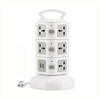 AFPSDLFJDLS Tower Power Strip Surge Protector Vertical Multi Sockets Way Universal Outlets Pluging Socket 2 300cm Extention Cord(UK pluging) view 1