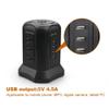 AFPSDLFJDLS Tower Multiple Power Strip Vertical Surge Protector 9 AC US Pluging Sockets Outlets with 4 Pole Switch 2m Extension Cord view 4