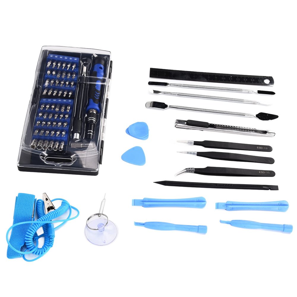 Computer Repair Screwdriver Set with 54 Bits for Laptop, PC, Smartphones, and More, Portable ESD Tool Kit for Electronic Equipment Disassemble