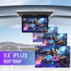 Car 11.6 Inch Overhead Monitor Screen Display LED Vehicle Flip Down Roof Mount Console HDMI TV Player Control Panel NO DVDBlack-B view 2