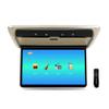 Car 15.6 Inch Overhead Monitor Screen Display LED Vehicle Flip Down Roof Mount Console HDMI TV Player Control Panel NO DVDBeige-B view 1