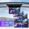 Car 15.6 Inch Overhead Monitor Screen Display LED Vehicle Flip Down Roof Mount Console HDMI TV Player Control Panel NO DVDBeige-B view 2