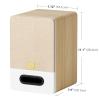 lii song Passive Bookshelf Speakers 3 Inch Full Range HiFi Stereo System- 4 30W Home Audio with 2 Speaker Wires, Needs Amplifier or Receiver to OperatePair, Wood Color view 3