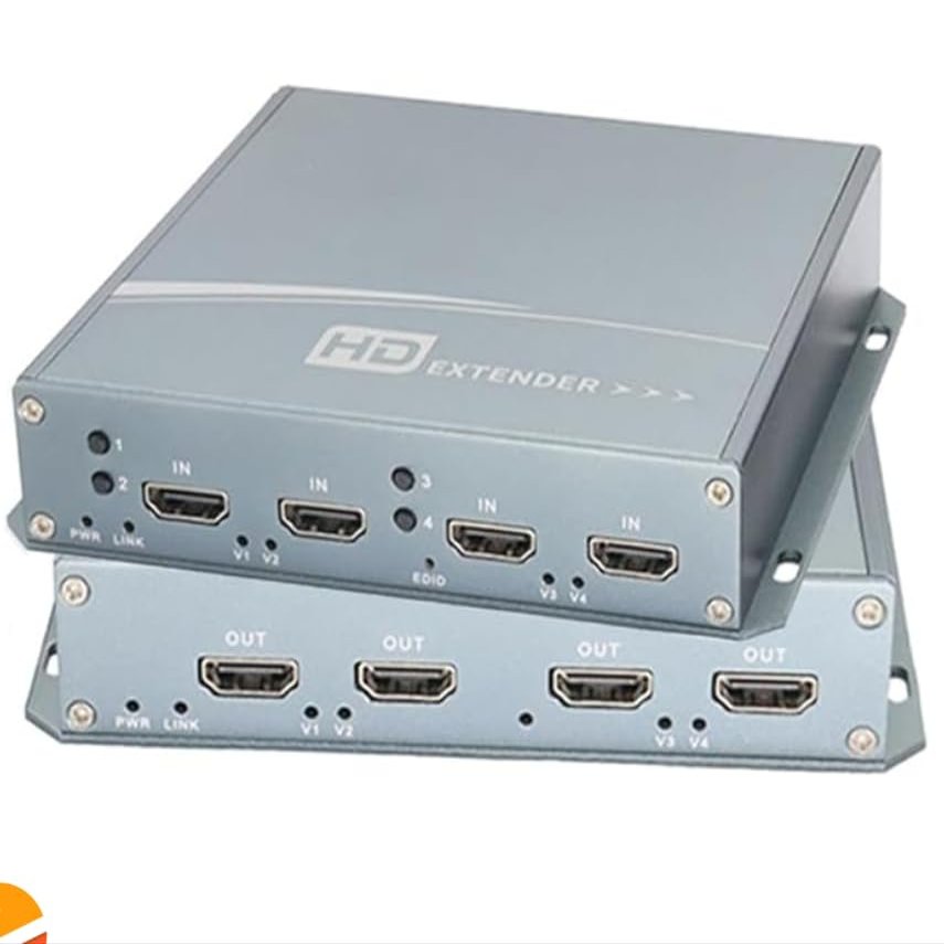 4Ch HDMI Fiber Extender 1080P 60Hz HDMI Optical Transceiver HD Video Converter Single Mode 20km LC