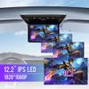 Android Car Overhead Player 12.2 Inch Wide IPS Screen Video Car Roof Mount Monitor with Built-in Stereo Speakers Flip Down Overhead Car Monitor Support Bluetooth WiFi HDMI USB NO DVDBlack view 2