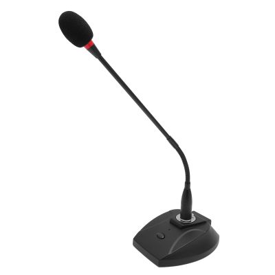 ASHATA Gooseneck Microphone, XLR Desktop Microphone, 360 Degree Adjustable, Noise Canceling Gooseneck Mic with Base for Lectures Conferences Video Meetings