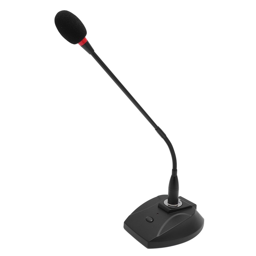 ASHATA Gooseneck Microphone, XLR Desktop Microphone, 360 Degree Adjustable, Noise Canceling Gooseneck Mic with Base for Lectures Conferences Video Meetings