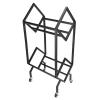 Carbon Steel 2 Tier Record Storage Rack, Albums Storage Shelf for Music Records Books Magazines CDs Display Organizer view 2
