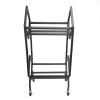 Carbon Steel 2 Tier Record Storage Rack, Albums Storage Shelf for Music Records Books Magazines CDs Display Organizer view 3