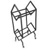 Carbon Steel 2 Tier Record Storage Rack, Albums Storage Shelf for Music Records Books Magazines CDs Display Organizer view 4