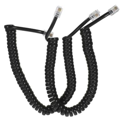 MOLUCKFU 2pcs Landline Phone Cords Coiled Telephone Cord Cable for Phone Line Noise Signal