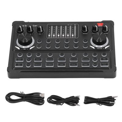 Live Streaming Sound Card, Live Sound Card Multi Function Sound Board Channel Voice Changer for Live Streaming, Voice, External Sound Cards