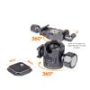 360 Degree Rotating Double Panoramic Ball Head, Aluminum Alloy Tripod Ball Head, Load Capacity 12kg, for Photography Telescope Accessory view 4