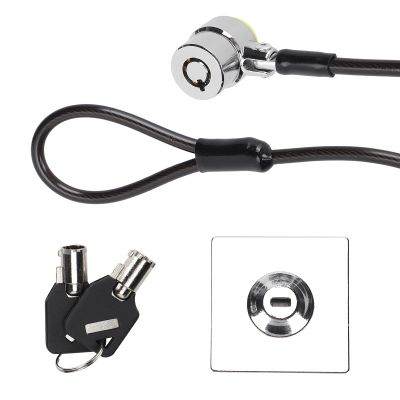 Laptop Lock AntiTheft Galvanized Laptop Lock, Computer Steel Cable with Base for OS XLenovo/ - Flexible